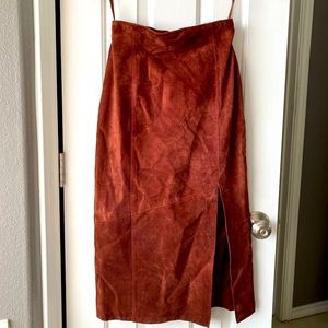 Evan Davies-Leather MIDI Skirt